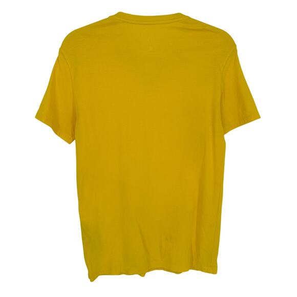 Armani Exchange A/X Pima Cotton Tee Yellow Short Sleeve V-Neck Casual Summer XS - Picture 2 of 8